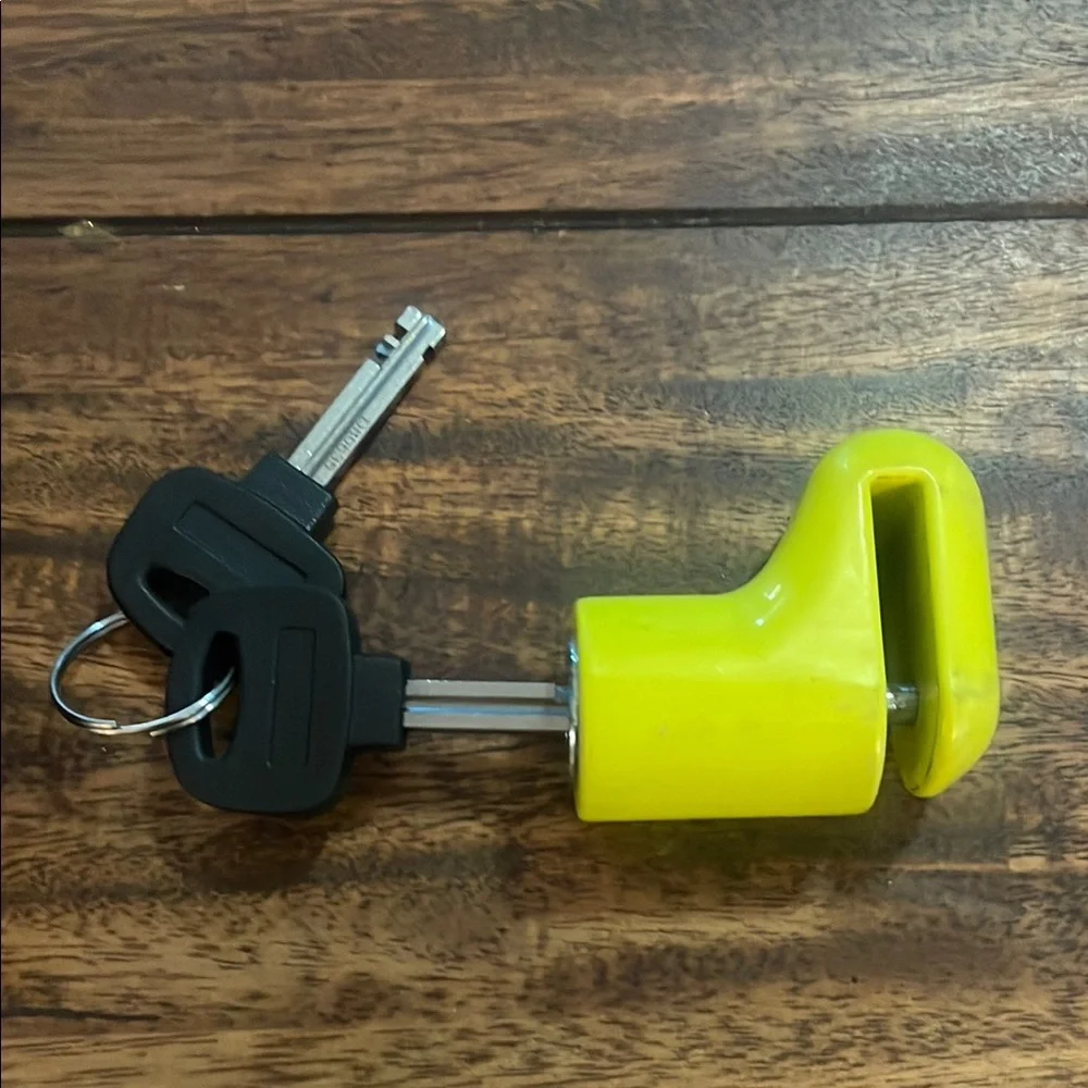 Yellow Security motorcycle /bicycle Lock with Black Pouch
